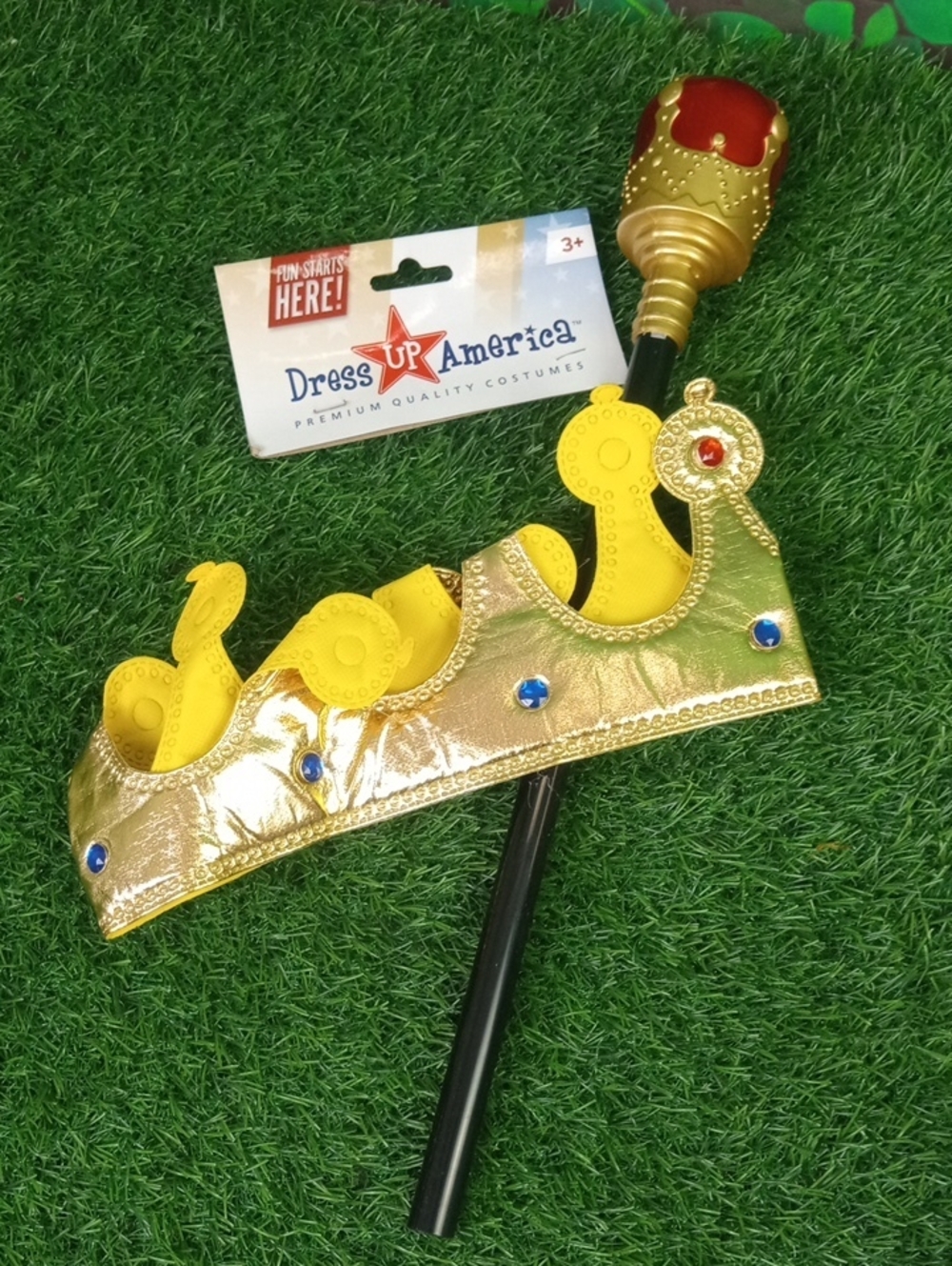 👻 Dress Up America Gold Crown and Scepter Set
